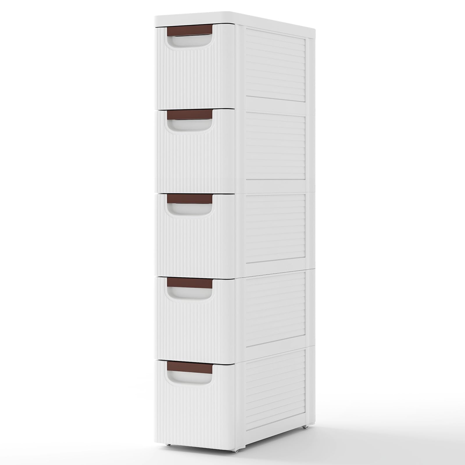 Giantex Storage Cart, Narrow Plastic Dresser, Rolling Organizer Cart for Office Classroom Bedroom