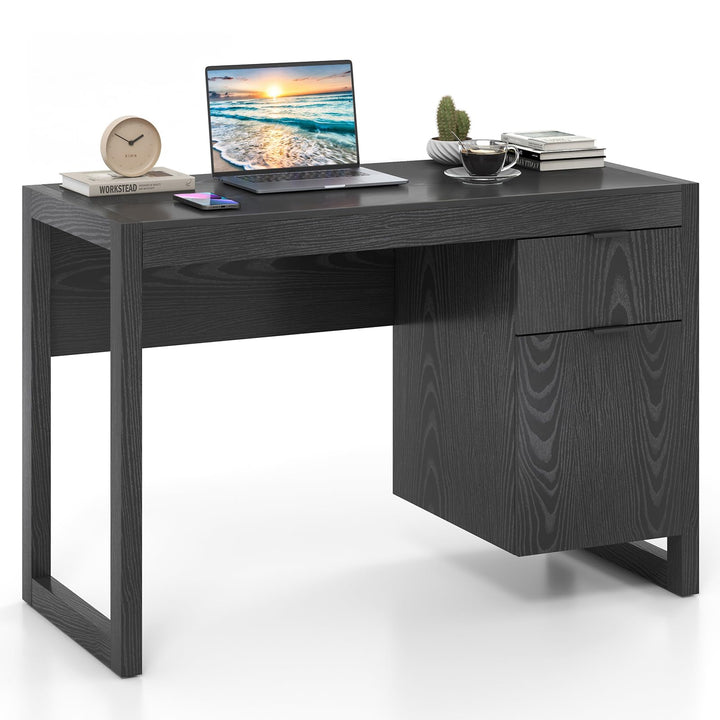 Giantex Computer Desk with Drawer & Storage Cabinet