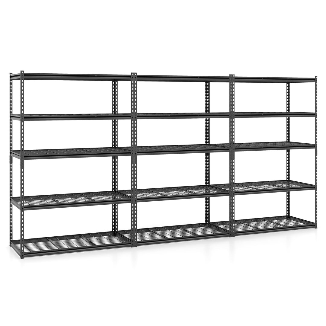 Giantex 5-Tier Metal Storage Shelves(1/2/3/4,48" L x 24" W x 72" H)