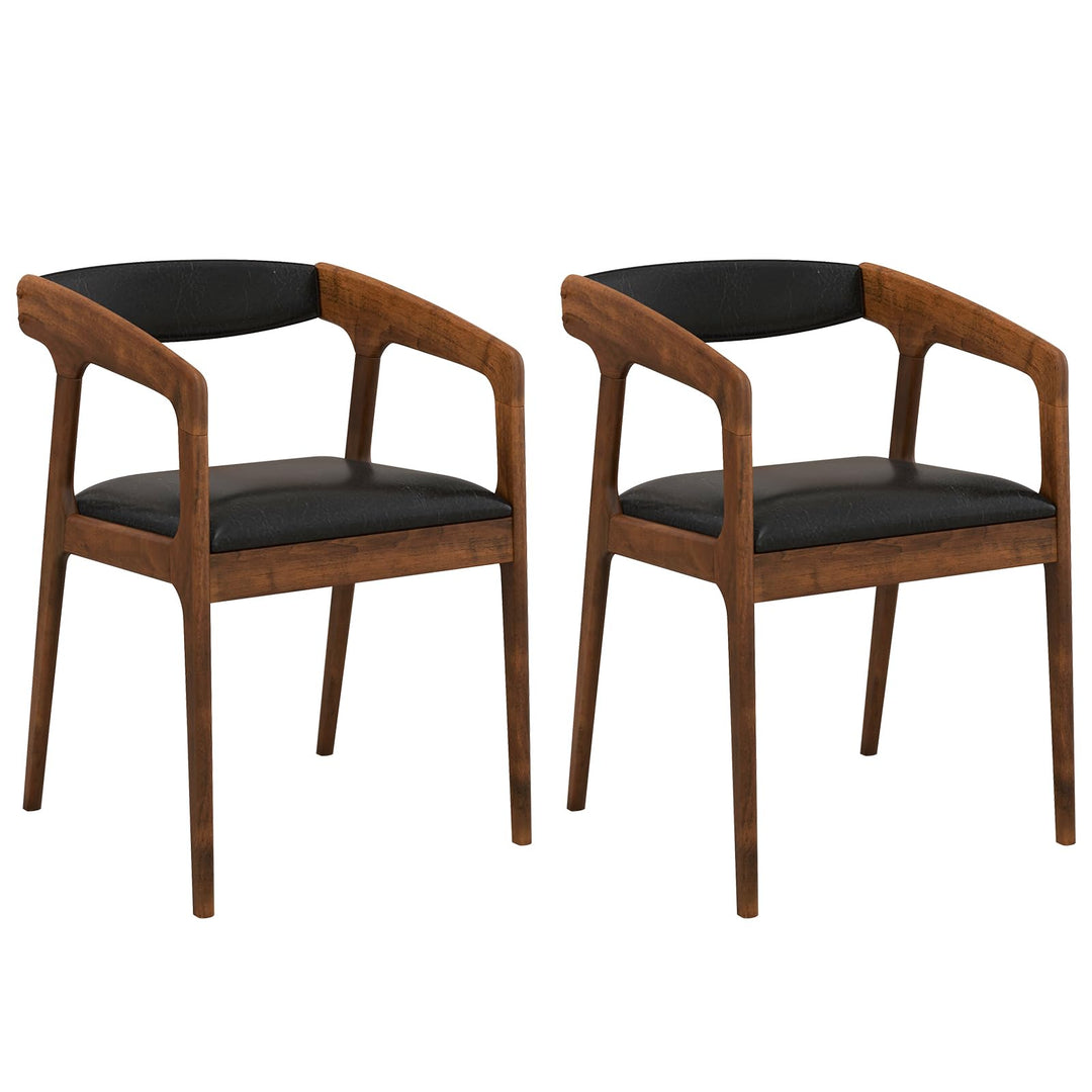 Giantex Modern Accent Chair - PU Leather Upholstered Armchairs w/Cozy Backrest & Padded Seat Cushion