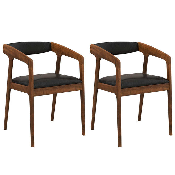 Giantex Modern Accent Chair - PU Leather Upholstered Armchairs w/Cozy Backrest & Padded Seat Cushion