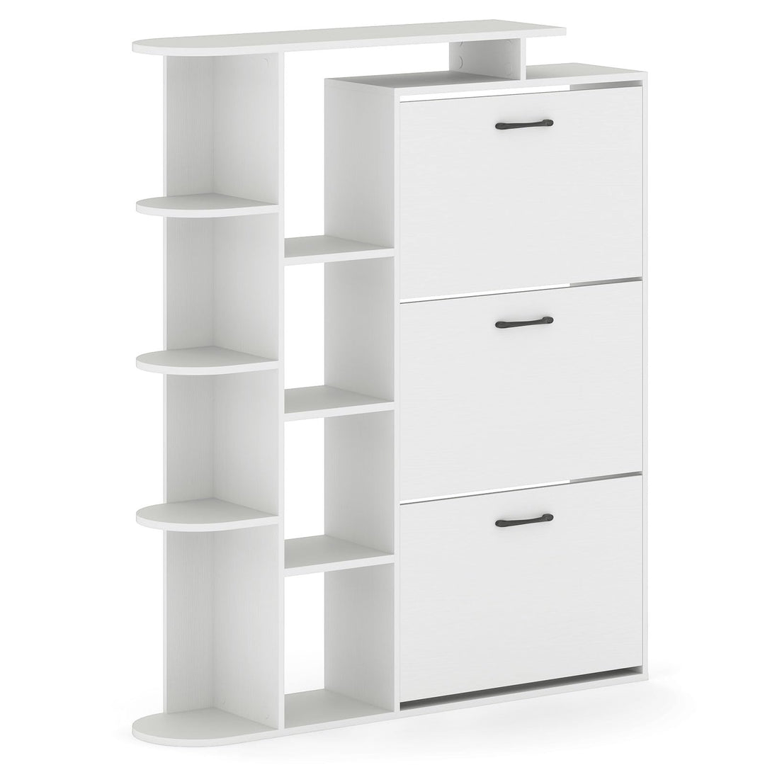 Giantex Shoe Cabinet with 3 Flip Drawers