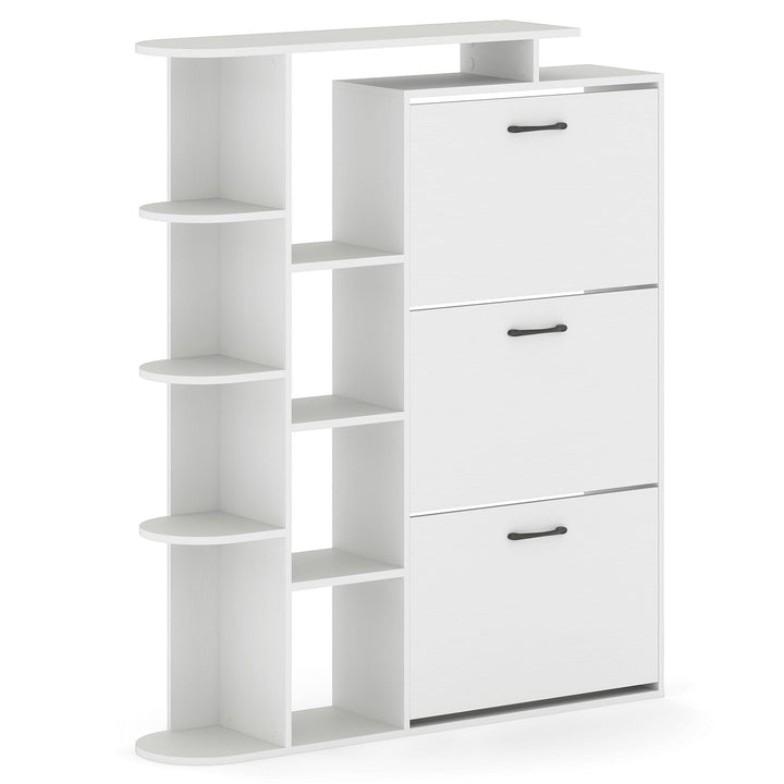 Giantex Shoe Cabinet with 3 Flip Drawers