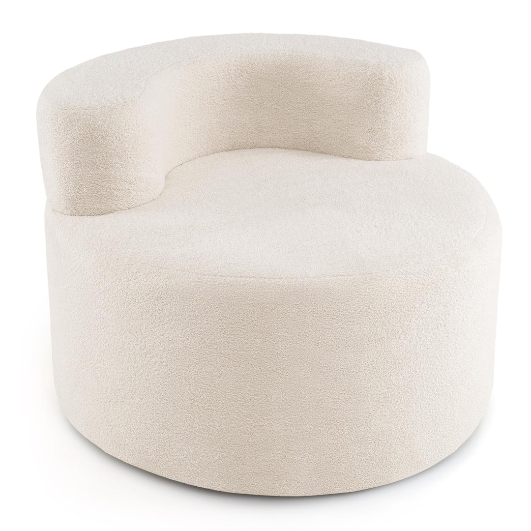 Giantex Barrel Accent Chair, Upholstered Single Sofa Chair