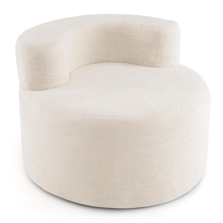 Giantex Barrel Accent Chair, Upholstered Single Sofa Chair