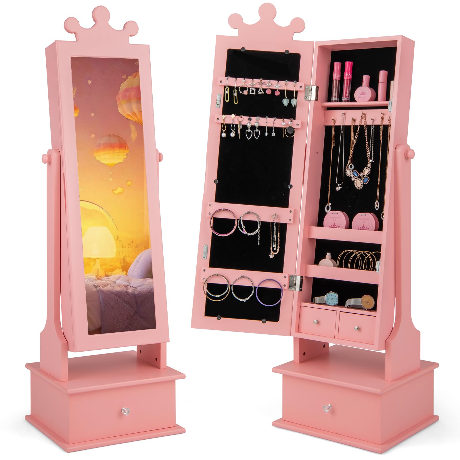 CHARMAID Jewelry Armoire Cabinet for Kids