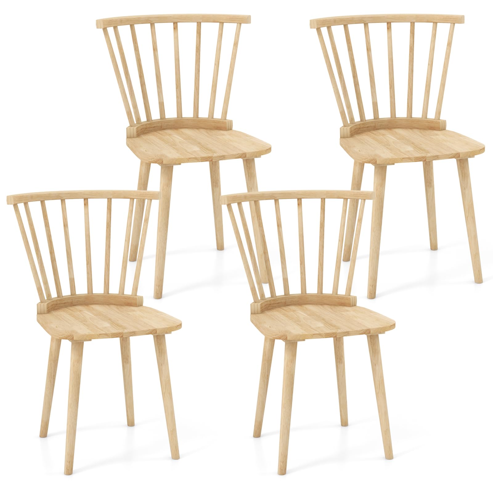 Giantex Wood Dining Chair, Windsor Dining Chairs