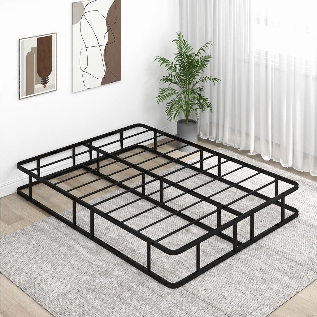 Giantex 10 inch Bed Frame Queen size Metal Platform Queen Bed Frame Heavy Duty Steel Slat Support