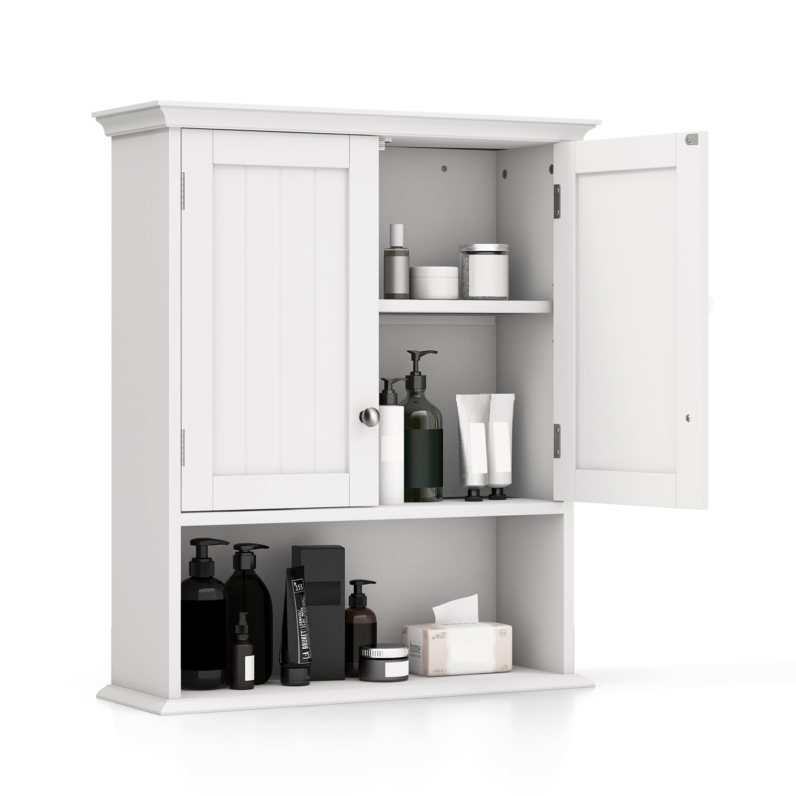 Giantex Wall Mounted Medicine Cabinets - Above Toilet Bathroom Cabinet with Adjustable Shelf
