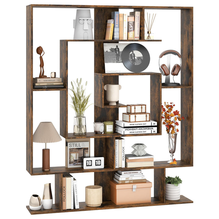 Giantex 7-Tier Geometric Bookshelf