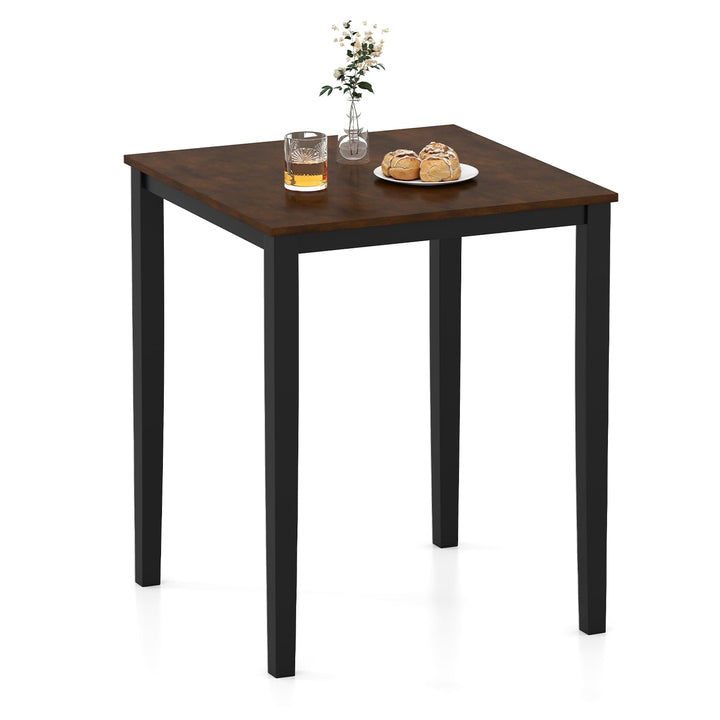 Giantex Square Dining Table with Solid Wood Frame for 2-4