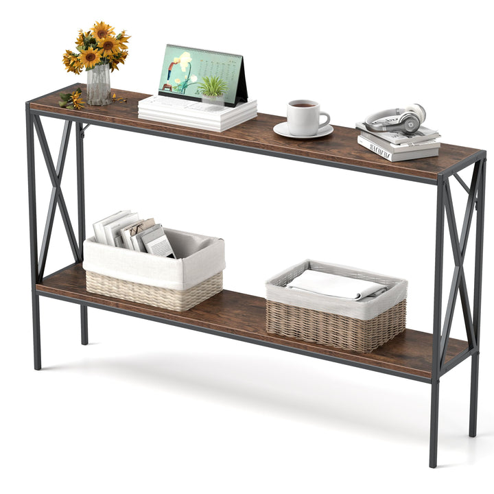 Giantex Narrow Entryway Table with Storage Shelf