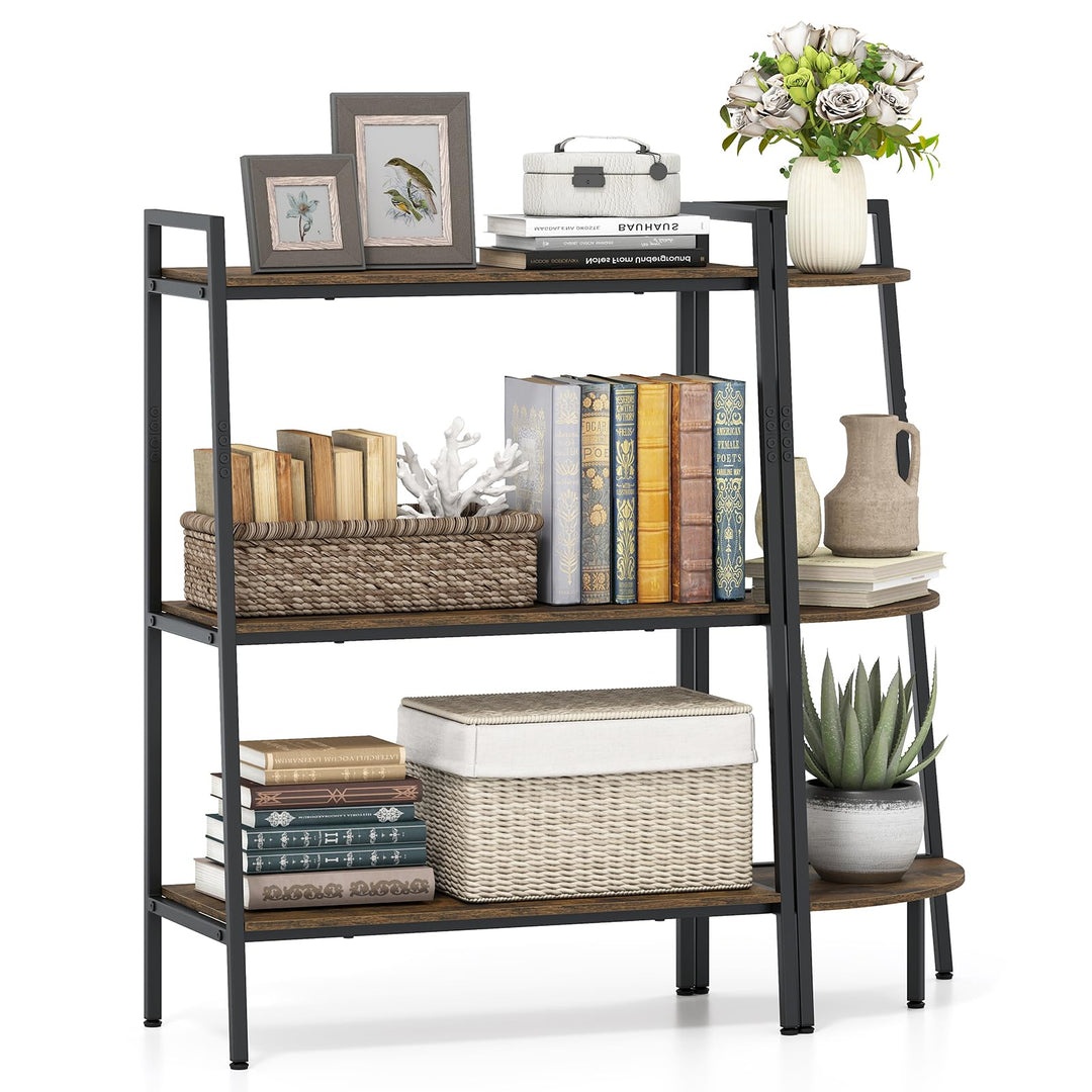 GIANTEX 43.5" Tall 3-Tier Ladder Shelf &amp; Corner Shelf Set