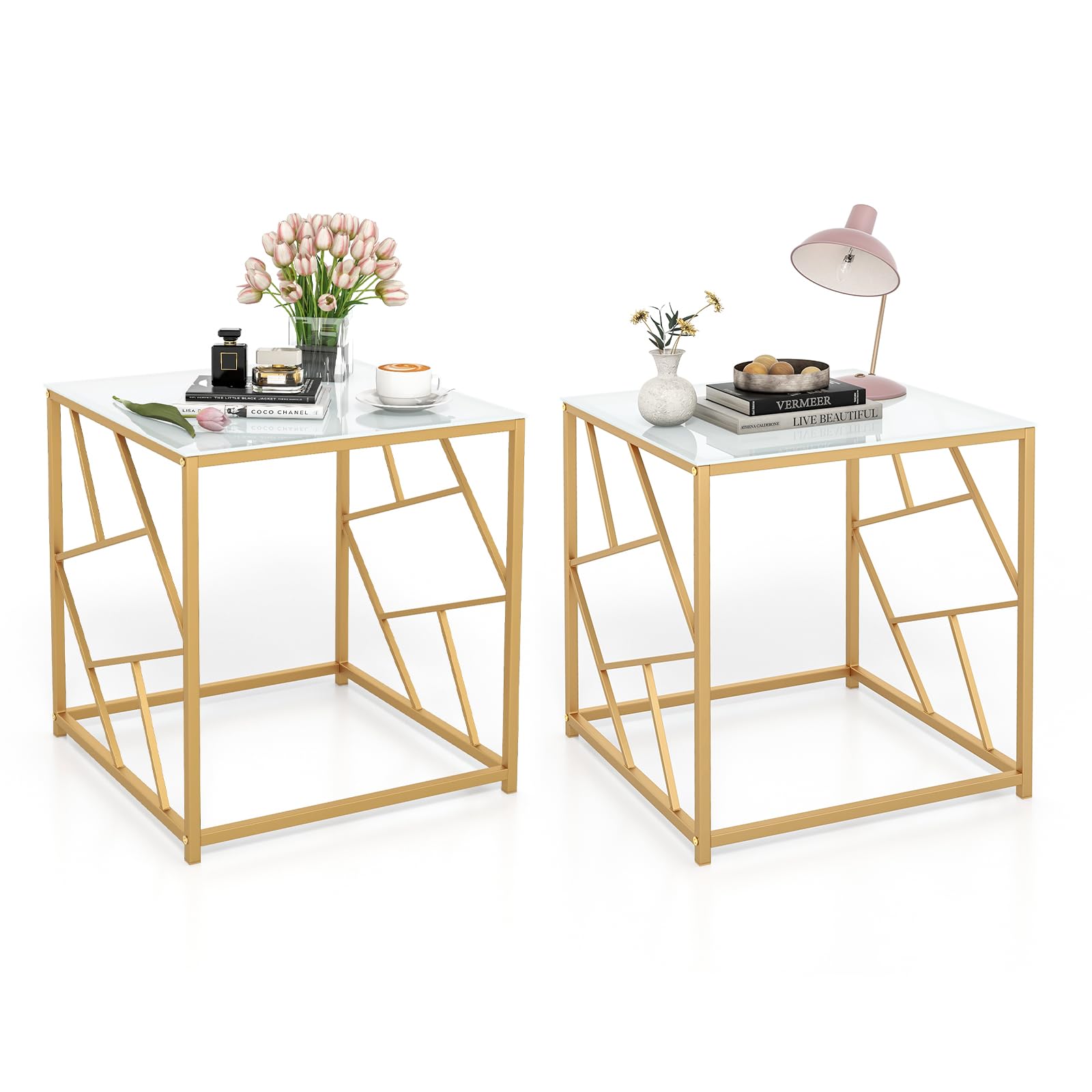 Giantex Gold Side Table