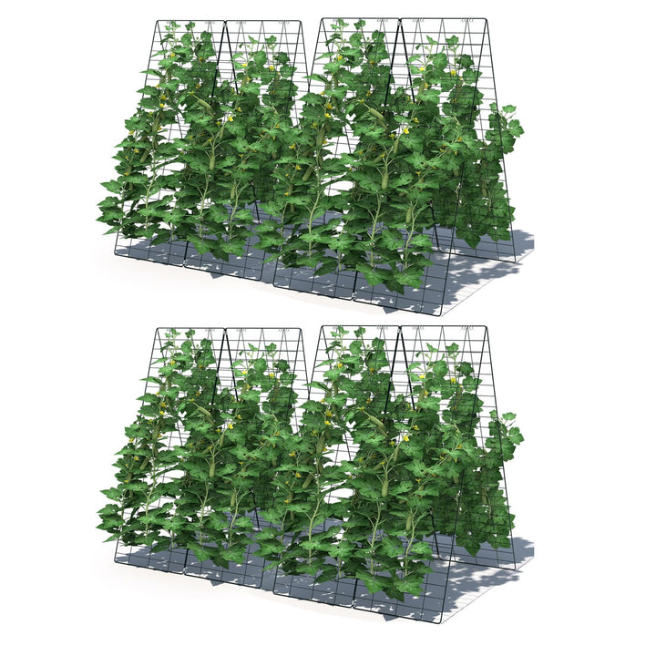 8 Panels Cucumber Trellis, A-Frame Garden Trellis for Plant Climbing