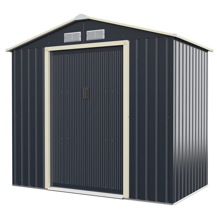 Outdoor Storage Shed with Double Sliding Door