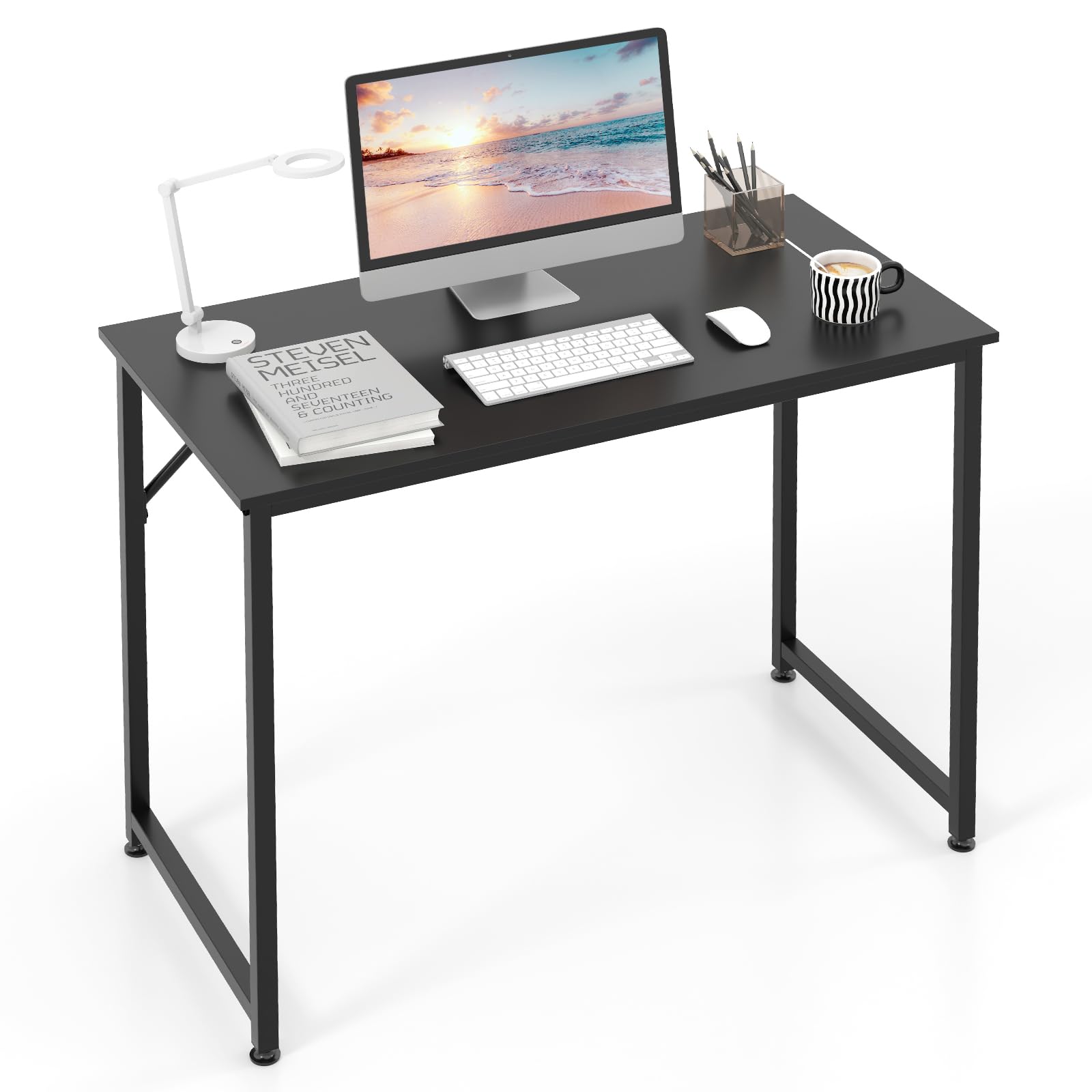 Giantex 6.5 FT Small Conference Table, 2 PCS 40" x 19.5" Rectangular Meeting Table with Heavy-Duty Metal Frame