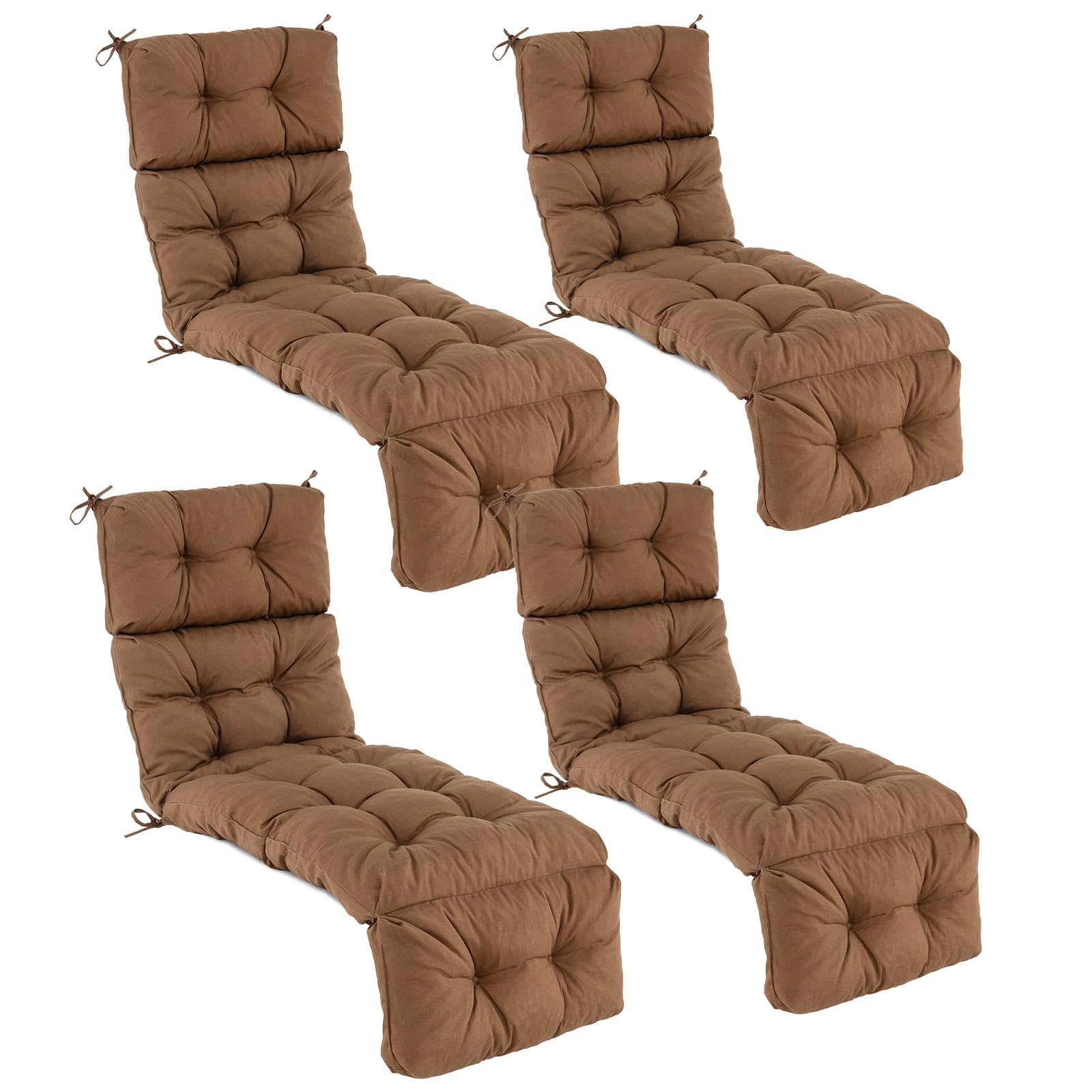 Giantex Set of 1/2/4 Lounge Chair Cushion(73X22X4 Inch)