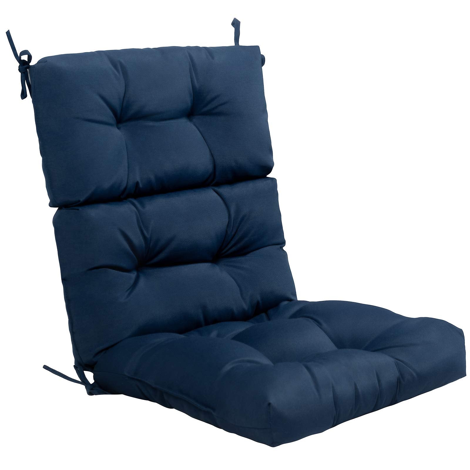 4.5 Inch Thick Outdoor High Back Chair Pads | Tufted Patio Cushion