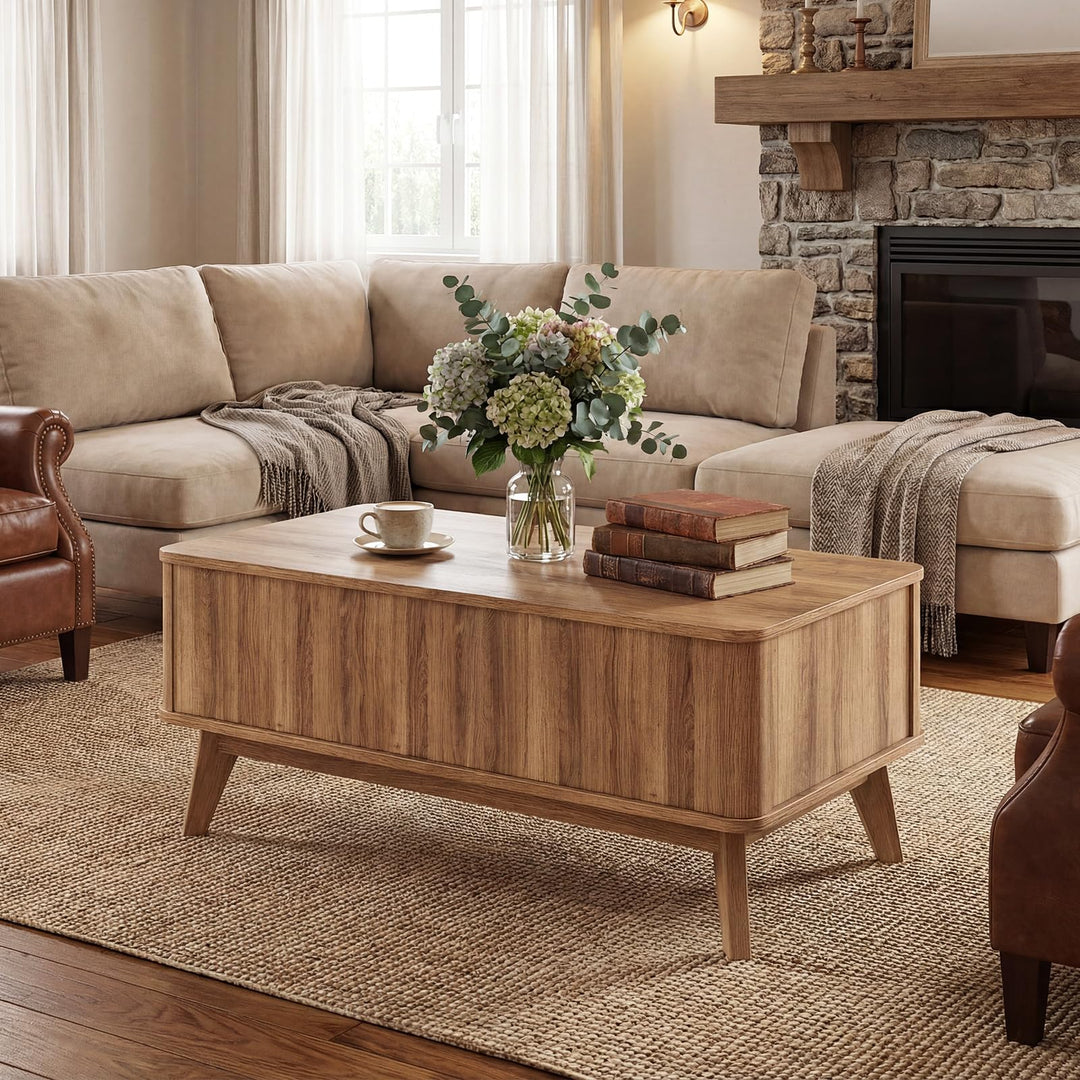 Giantex 35.5" Lift Top Coffee Table with Storage