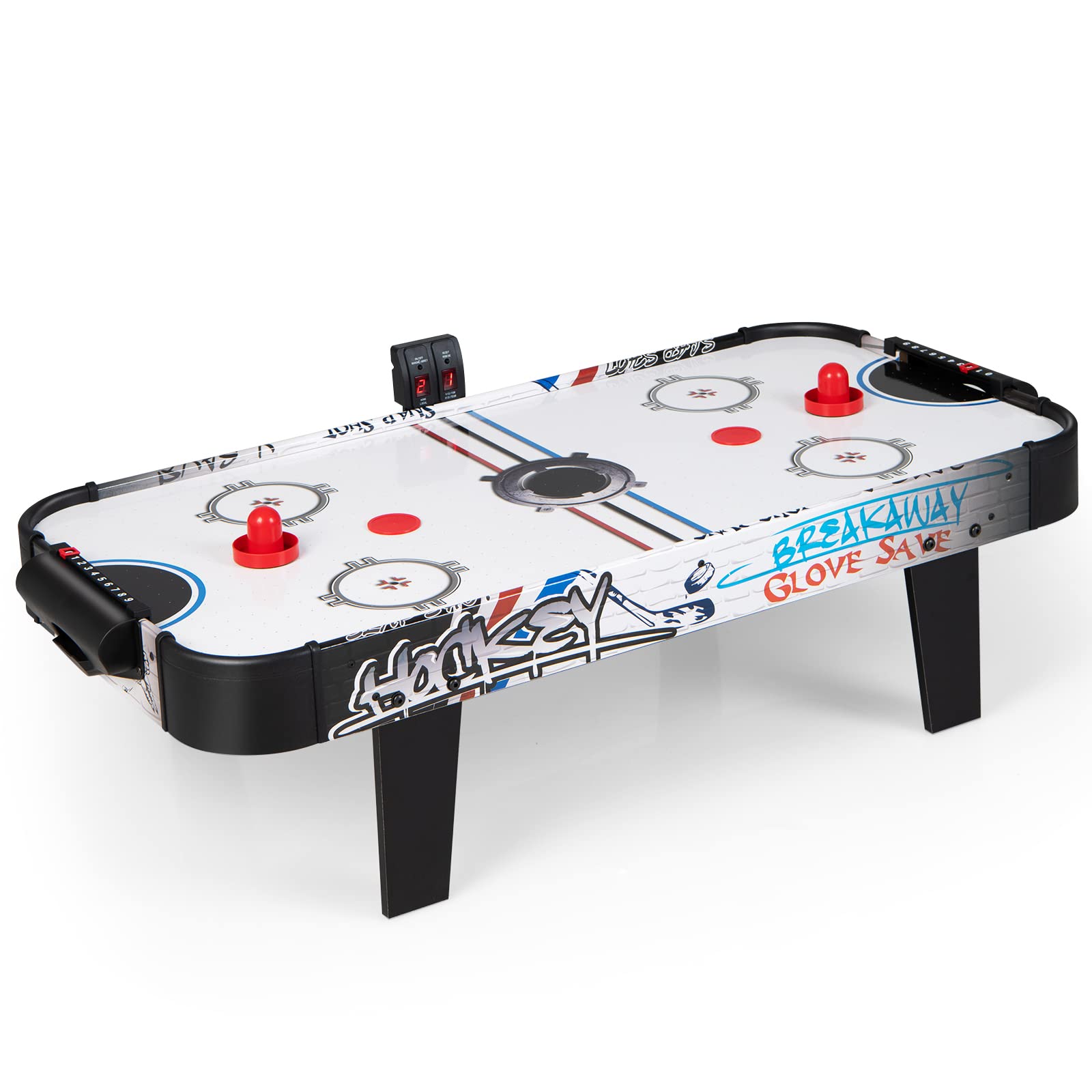 Giantex 42" Air Hockey Table, with 2 Pucks, 2 Pushers, LED Electronic Scoring