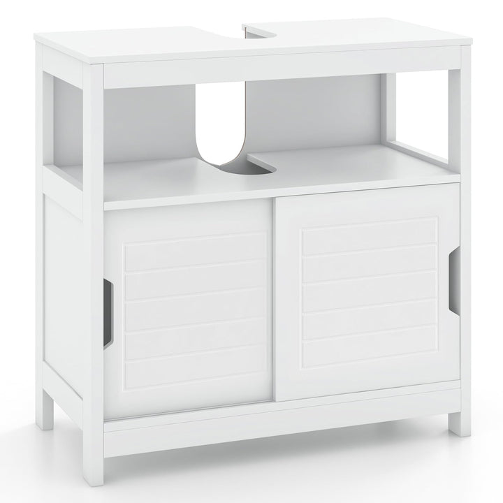 Giantex Pedestal Sink Storage Cabinet - Bathroom Vanity Without Vessel Sink, Storage Cabinet, Bathroom Space Saver Organizer