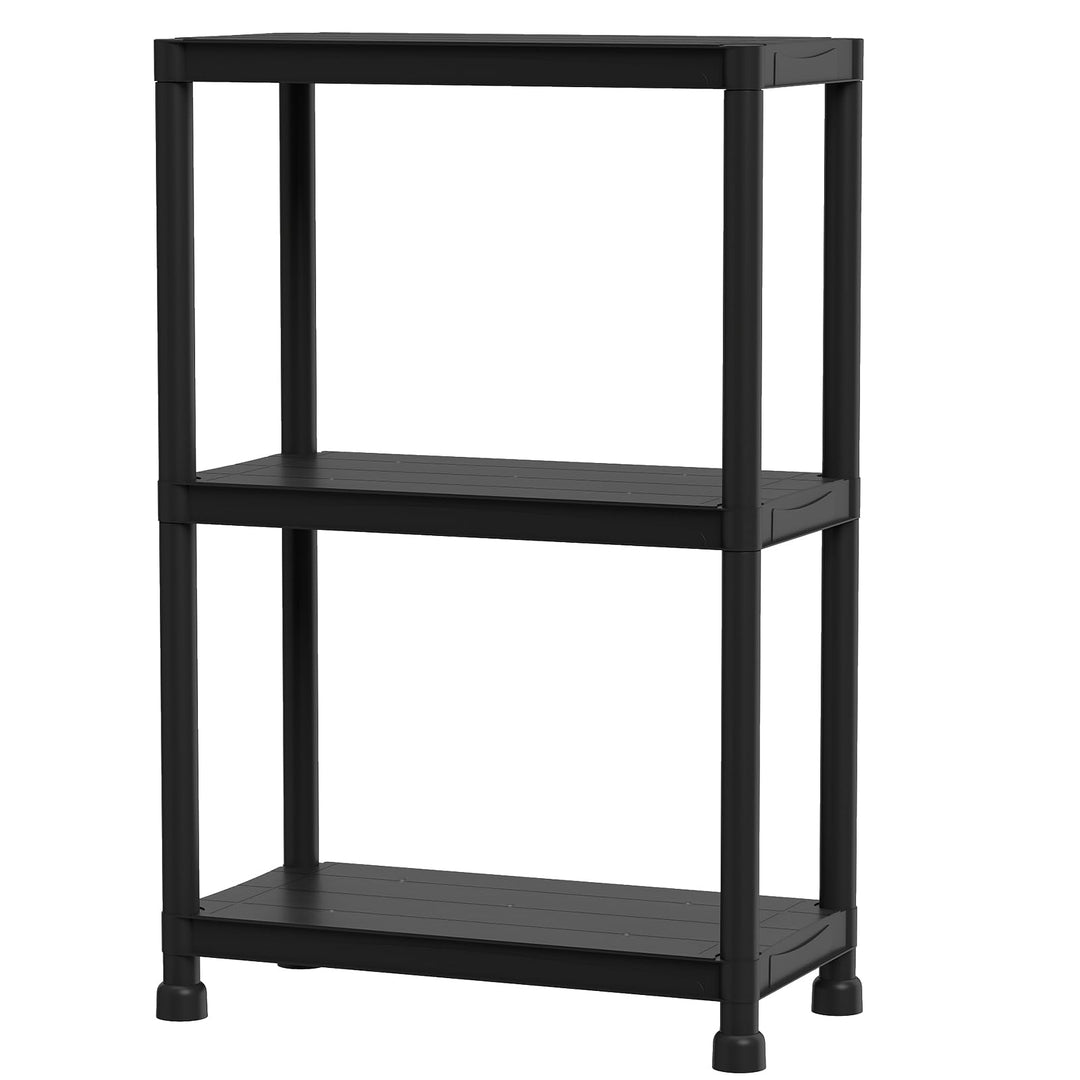 Giantex 3-Tier Heavy-Duty Plastic Storage Shelves (24" x 12.5" x 37")