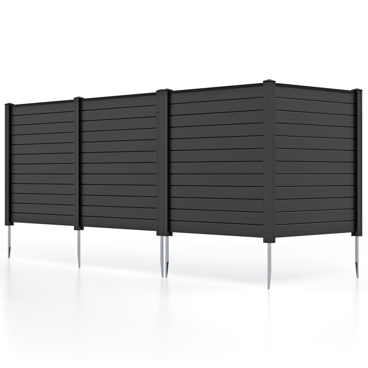 Giantex Air Conditioner Fence 2 Panels - 48''W x 48''H Outdoor Privacy Screen with Upgraded Metal Stakes