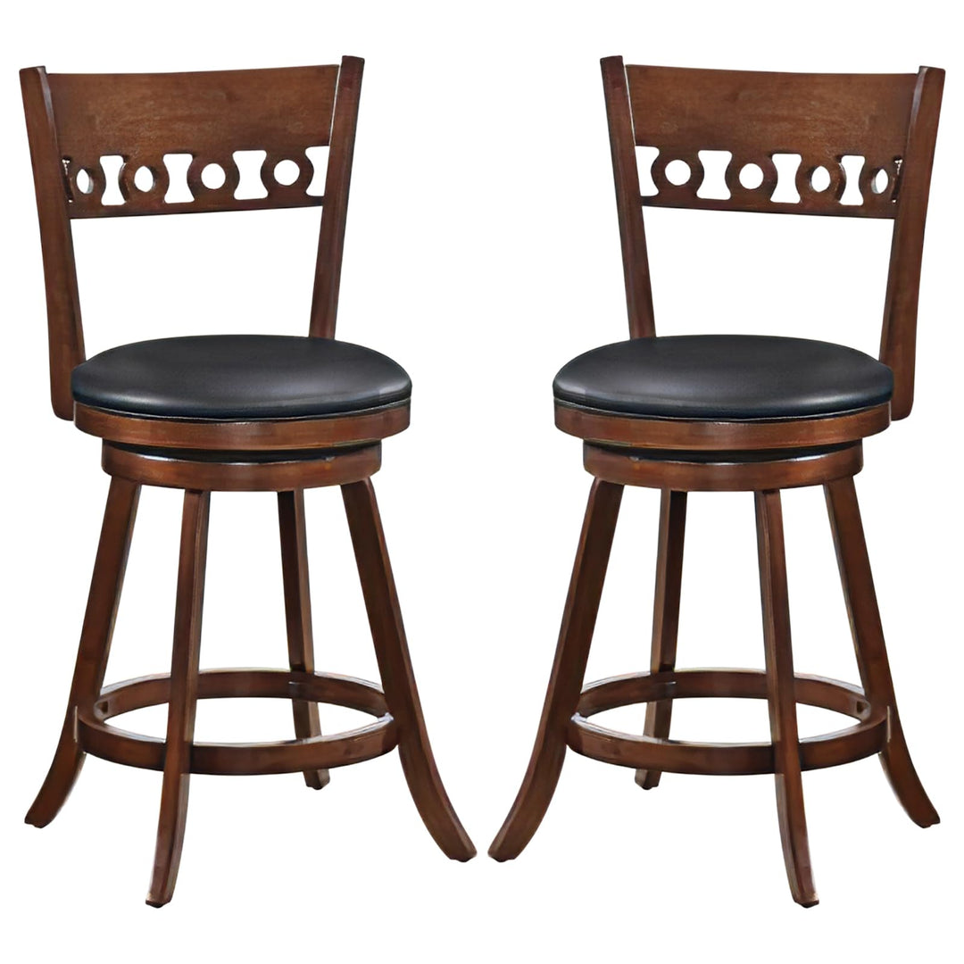 Giantex Swivel Bar Stools, Counter Height Bar Chairs with Back