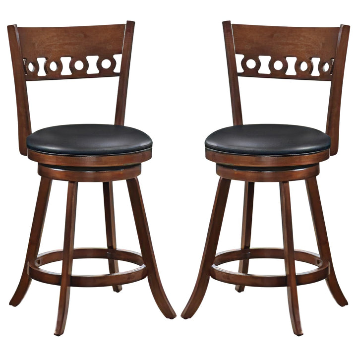 Giantex Swivel Bar Stools, Counter Height Bar Chairs with Back