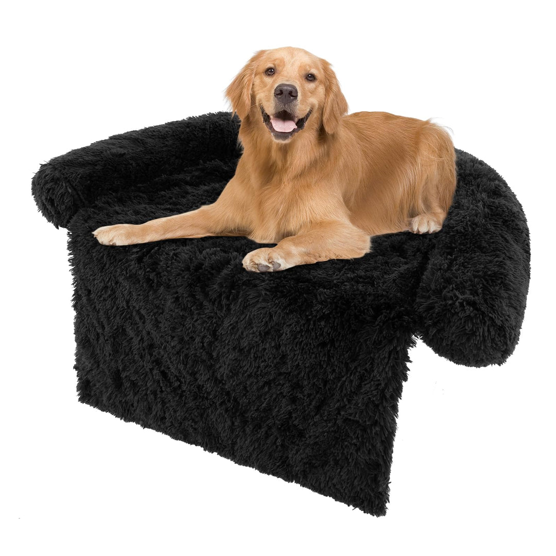 Giantex Calming Dog Bed - Fluffy Plush Pet Bed for Couch, Removable Washable Cover