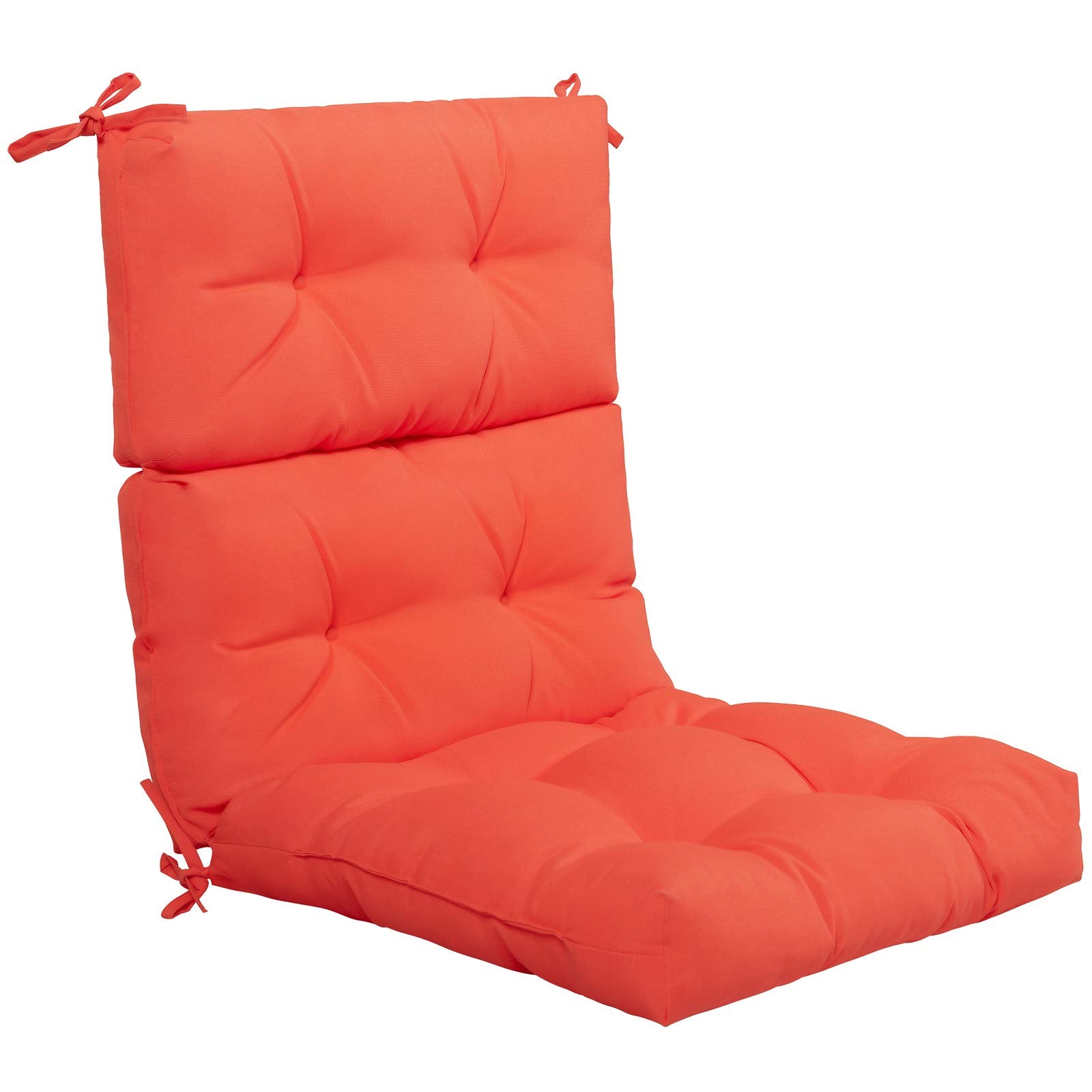 4.5 Inch Thick Outdoor High Back Chair Pads | Tufted Patio Cushion