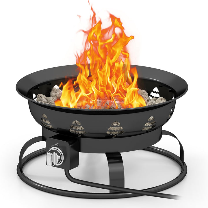 Giantex 21 Inch Smokeless Fire Bowl with Cover