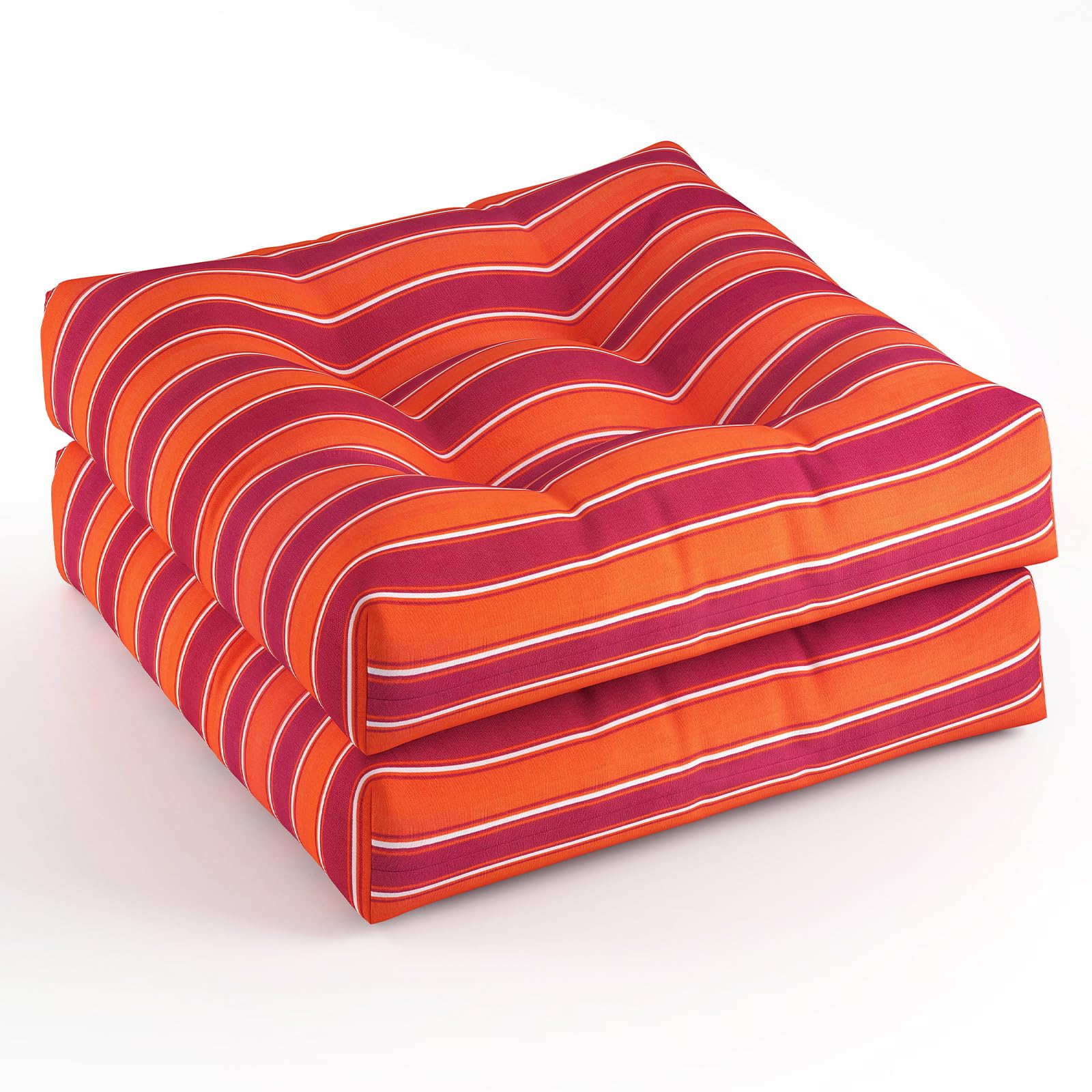 Giantex 2/4/6 Pack Tufted Patio Cushions 4 Inch Thick Outdoor Chair Pads