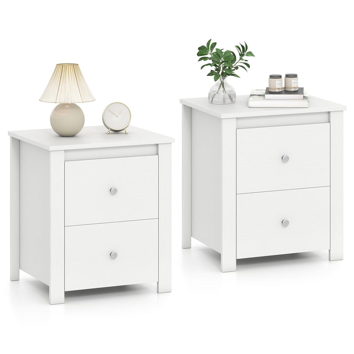Giantex 21" Wooden Nightstand with 2 Drawers (1/2)
