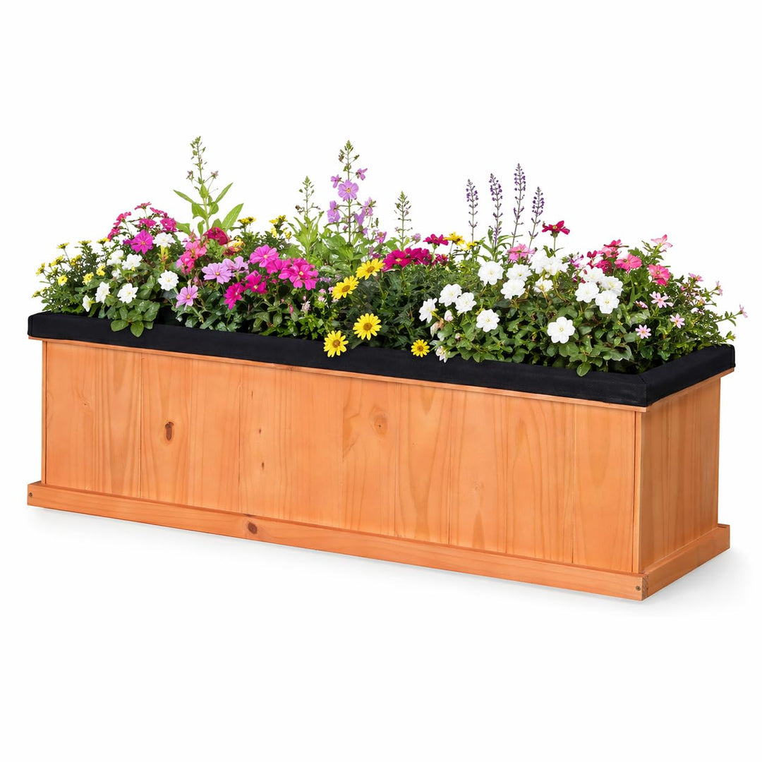 Giantex Raised Garden Bed with 3 Drainage Holes (44"x10"x12")