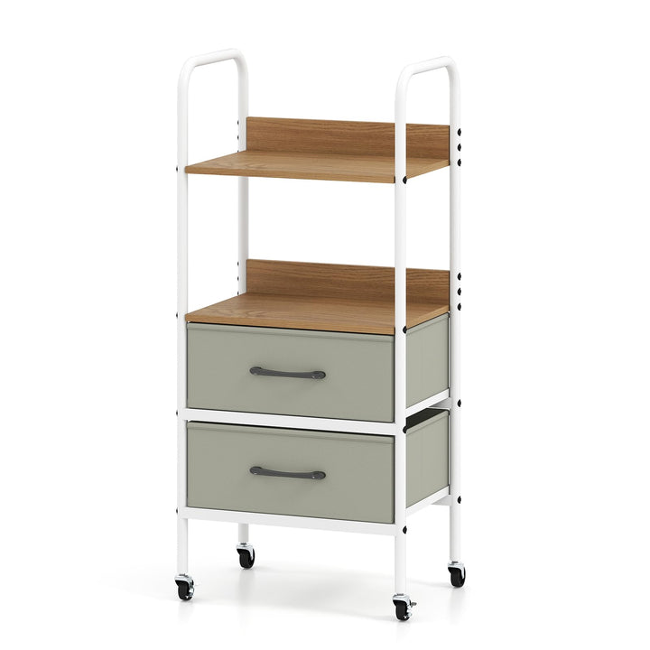 Giantex Utility Rolling Cart with Foldable Fabric Drawers
