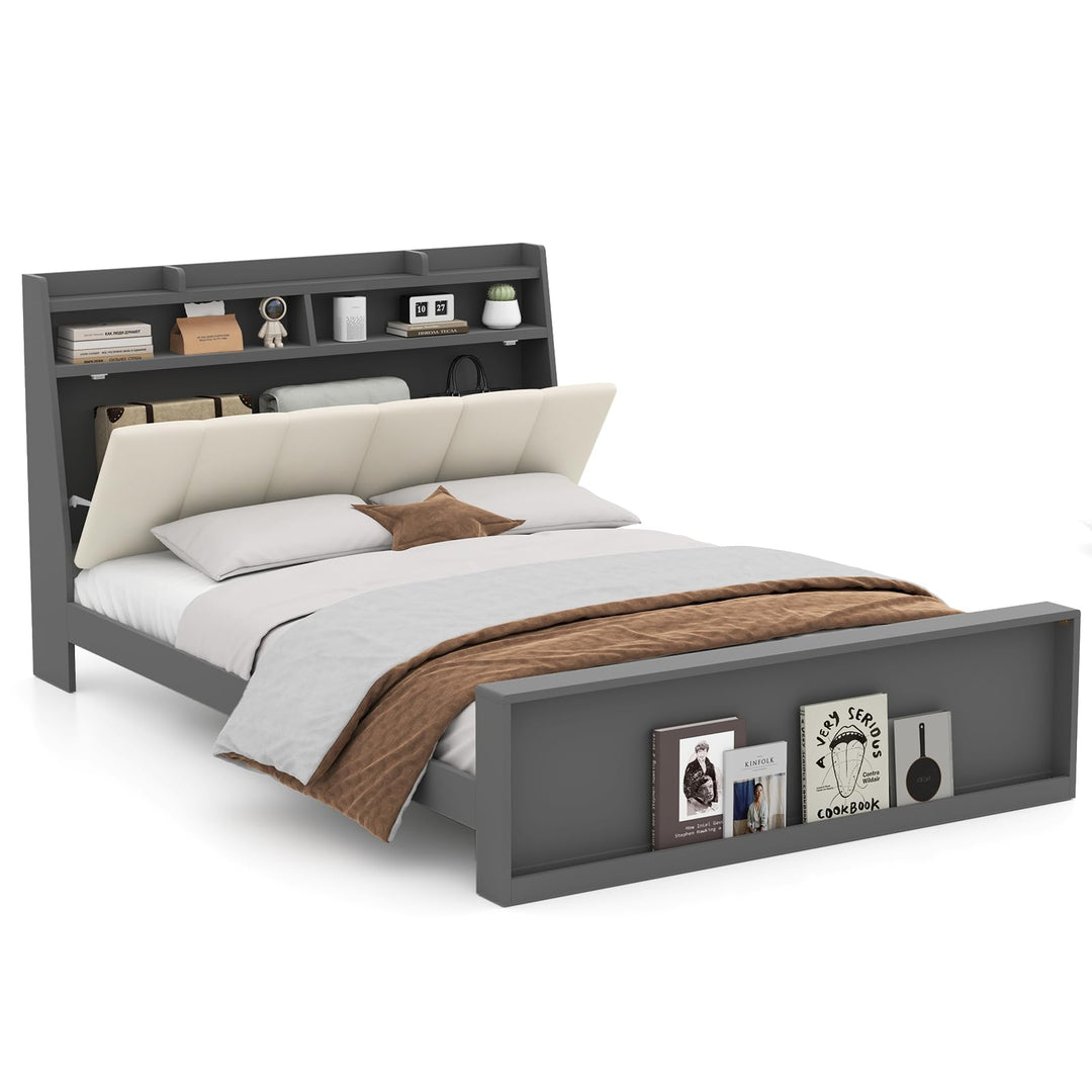 Giantex Full Size Bed Frame with Storage