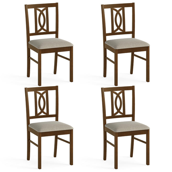 Giantex Dining Chairs Rubber Wood Dining Room Chairs (2/4)