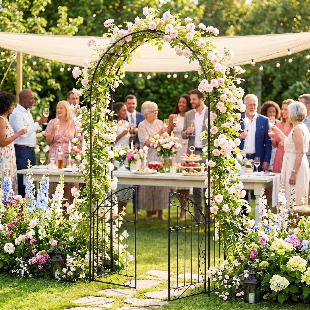 Giantex 79" H x 39" W Garden Arch with Gate