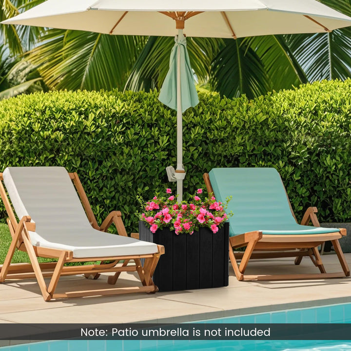 Giantex 88 lbs Umbrella Base with Fillable Planter with 4 Rollers