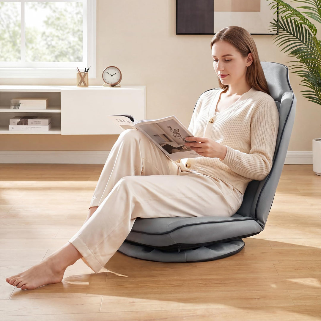 Giantex 360° Gaming Chair Foldable Reclining Lounge Chair with Padded Seat Cushion