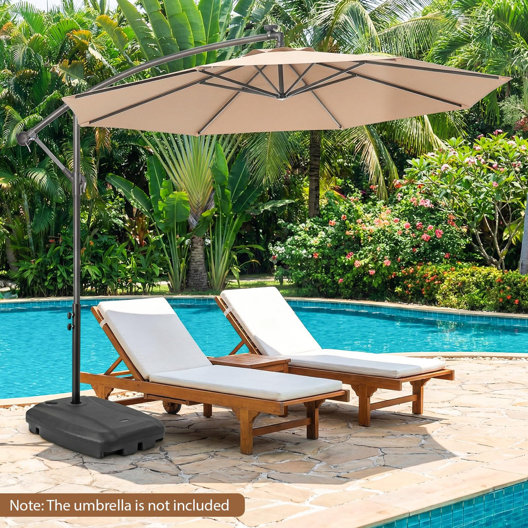 Giantex Fillable Cantilever Umbrella Base for Garden Pool Deck