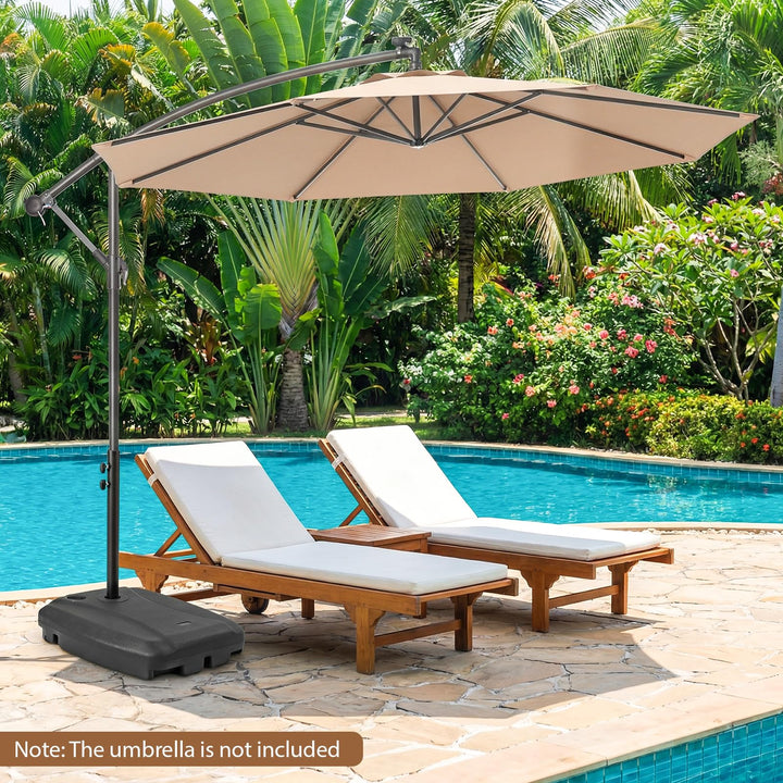 Giantex Fillable Cantilever Umbrella Base for Garden Pool Deck
