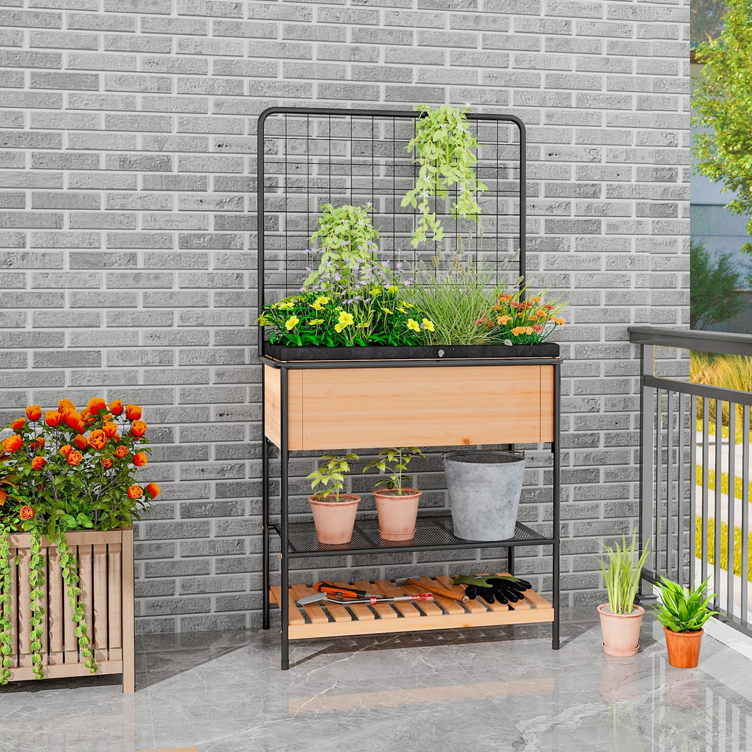 Giantex Raised Garden Bed with Trellis