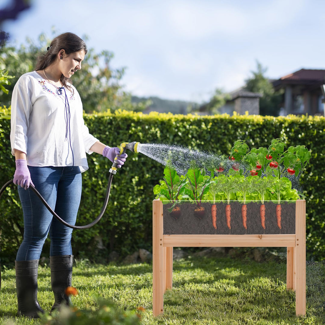 Giantex 30”x18”x24” Raised Garden Bed Elevated Wood Planter Box with Legs