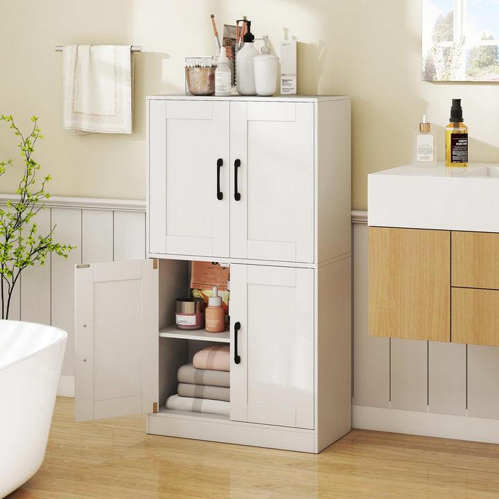 Giantex Bathroom Cabinet 43.5 inch Storage Cabinet with Doors and Adjustable Shelves