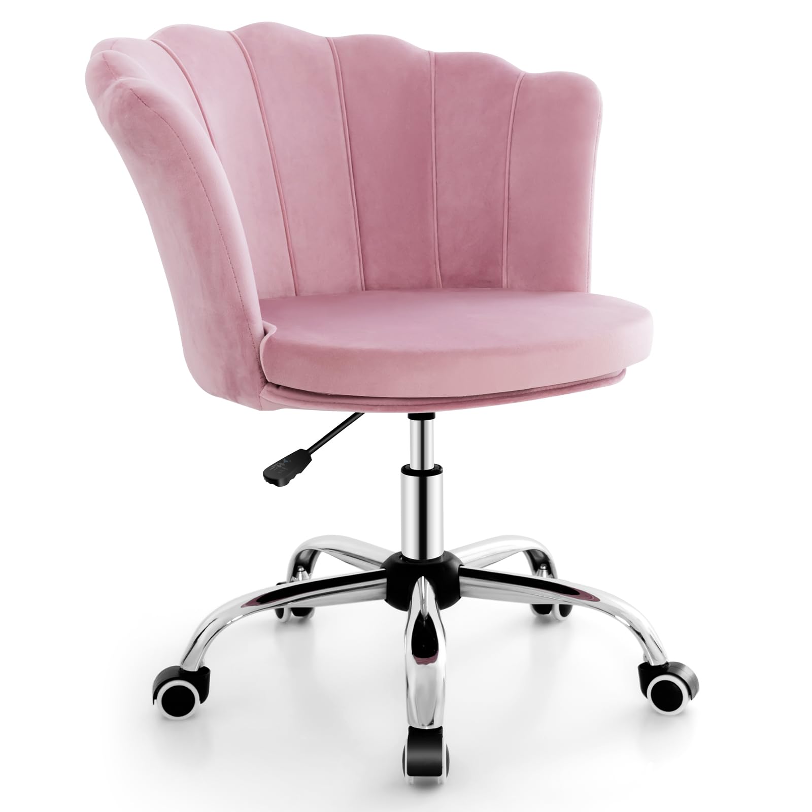 Giantex Velvet Office Desk Chair Pink