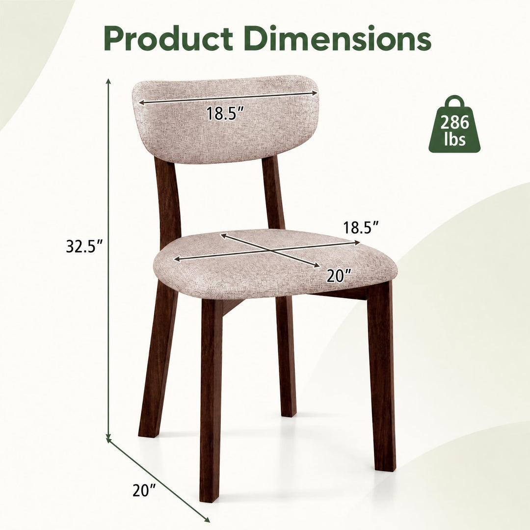 GIANTEX Wood Dining Chairs Set of 4 for Home Living Room