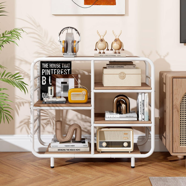 Giantex 5-Tier Industrial Bookcas Book Shelf Storage Organizer with Metal Frame
